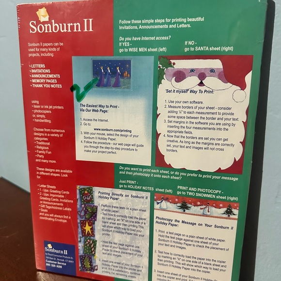 Christmas Craft Paper Stationary Holidays Stocking Sonburn 100 Sheets New Sealed - Picture 9 of 14